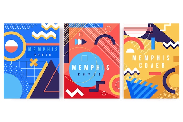 Collection De Couvertures Design Memphis