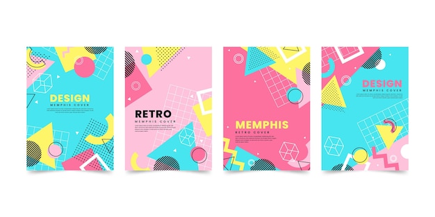 Collection De Couvertures Design Memphis