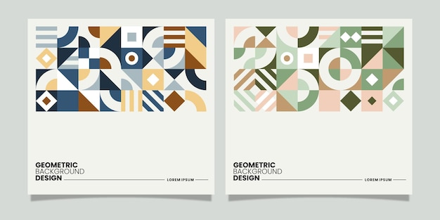 Collection de couvertures de fond moderne géométrique