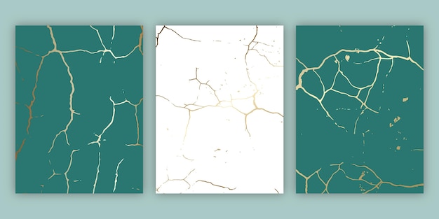 Collection de couvertures kintsugi réalistes