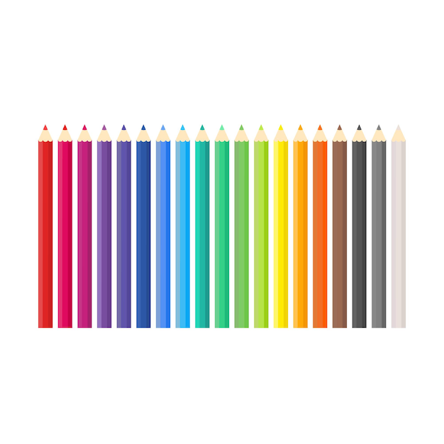 Collection de crayons de couleur