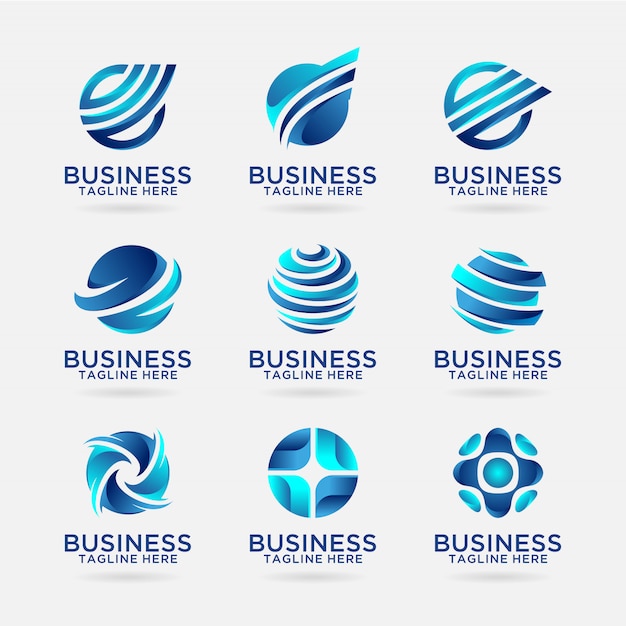 Vecteur collection de créations de logo d'entreprise