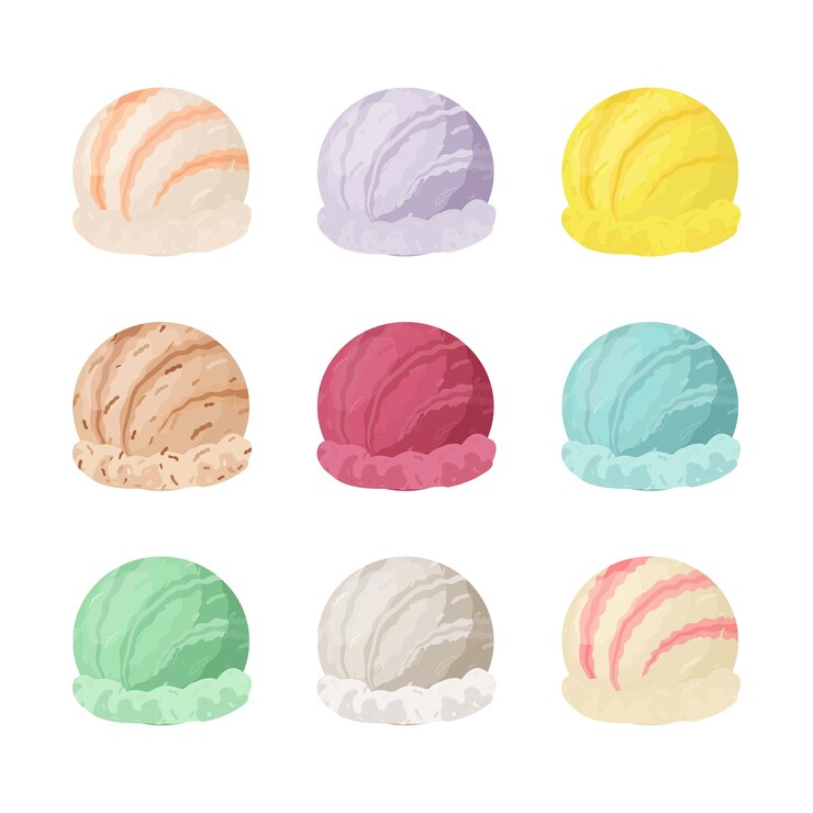 Collection de crème glacée
