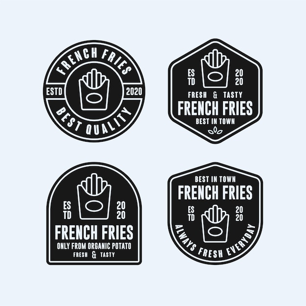 Collection De Design De Logo De Frites