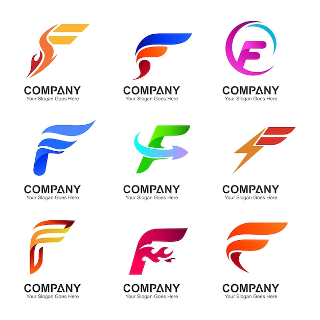 Collection De Designs De Lettre F Logo