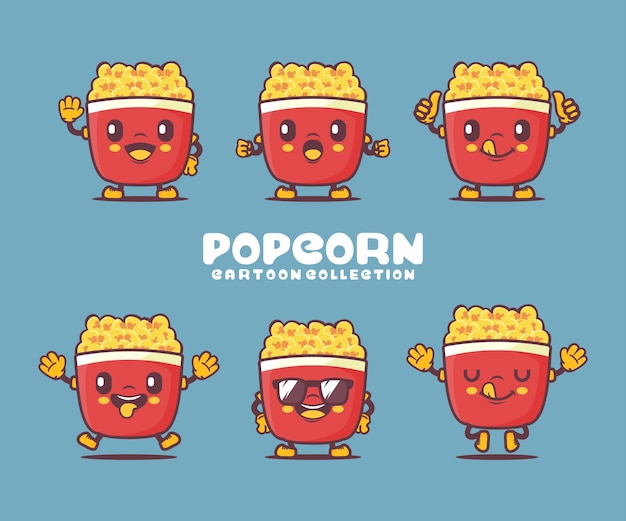 Collection De Dessins Animés De Pop-corn