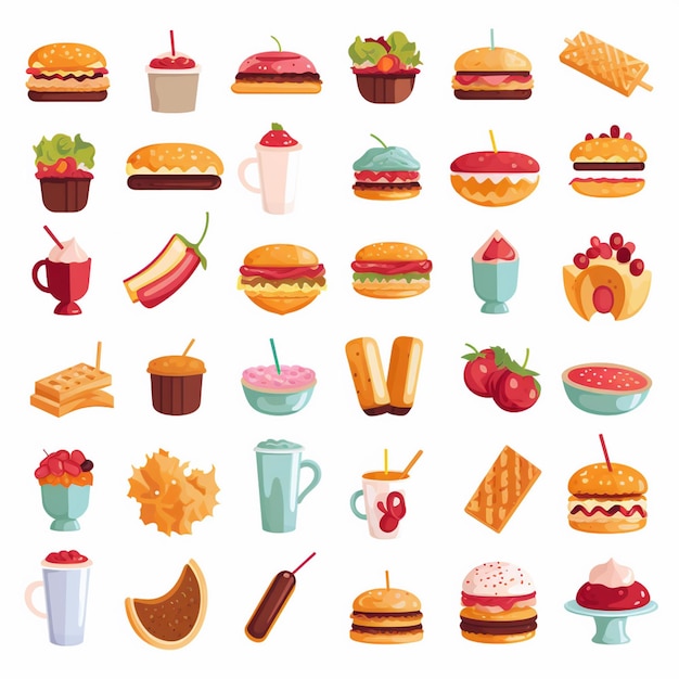 une collection de différents types d'aliments, y compris une variété de différents types de aliments