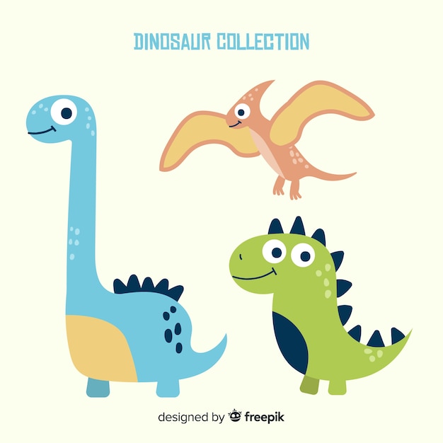 Collection De Dinosaures Dessinés à La Main