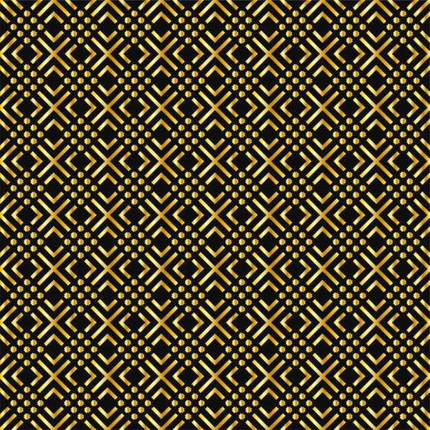 Collection Douce De Luxe De Motif Géométrique Riche Sans Couture D'éléments D'or Sur Gris Royal Foncé