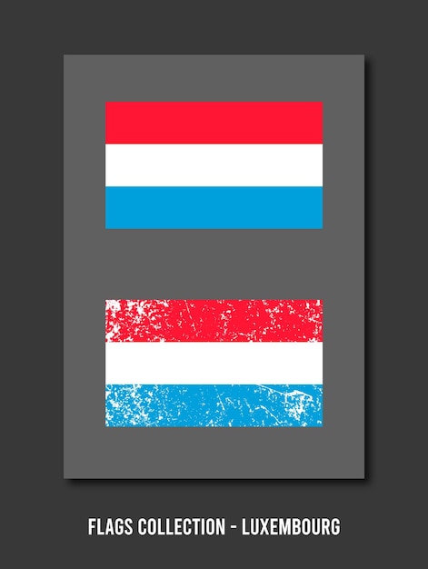 Vecteur collection de drapeaux luxembourg