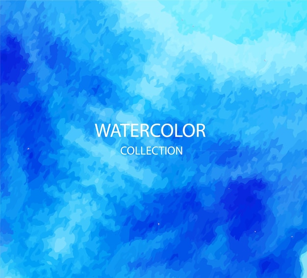 Une Collection D'eau Bleue Avec Les Mots Aquarelle Dessus