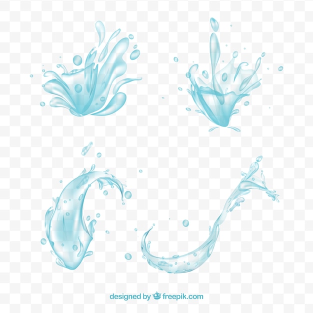 Collection d&#39;éclaboussures d&#39;eau