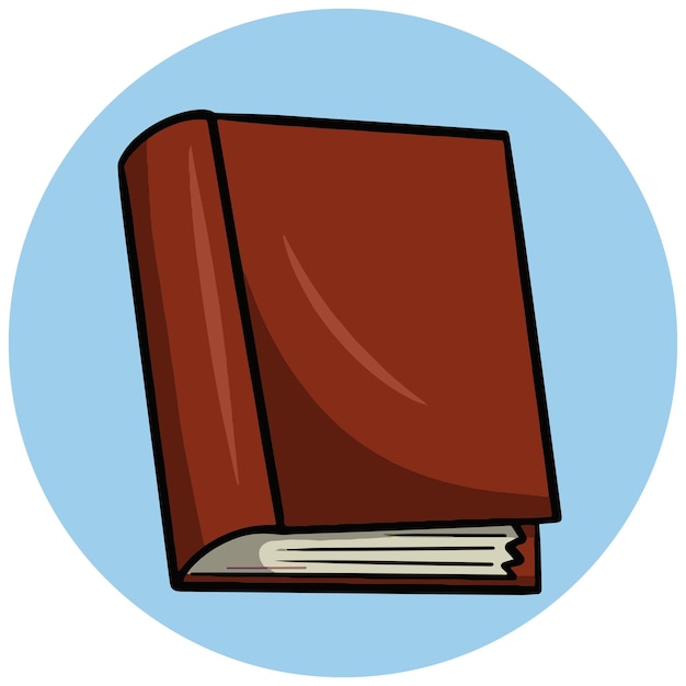 Collection d'école de livre fermé rouge Style de dessin animé d'illustration vectorielle