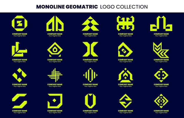 Collection élégante De Logo Monoline