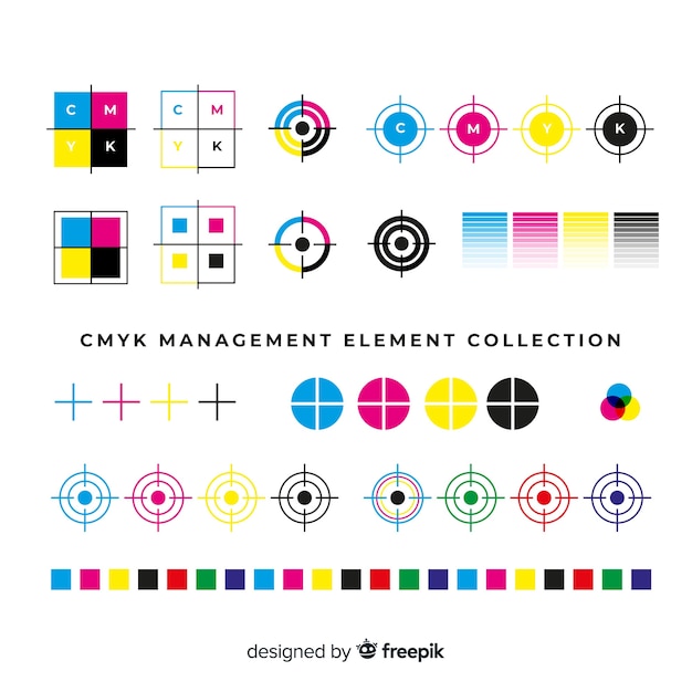 Collection D'éléments D'étalonnage Cmyk