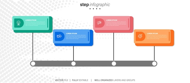 Collection d'éléments infographiques à gradient vectoriel