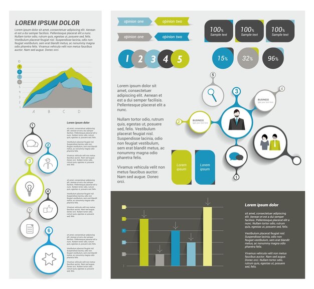 Vecteur collection d'éléments infographiques plats.