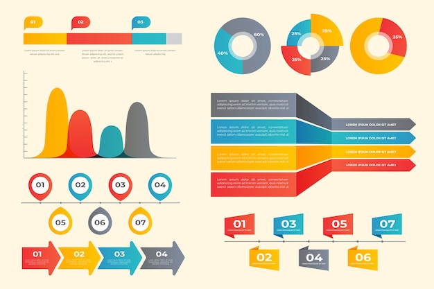 Vecteur collection d'éléments infographiques