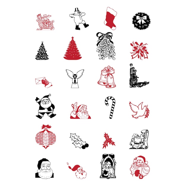 collection d'éléments de Noël ensemble d'éléments de Noël