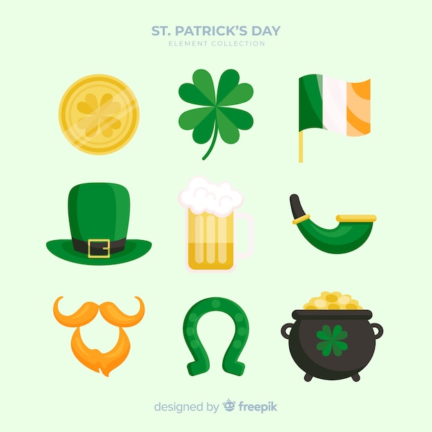 Collection d&#39;éléments de la Saint Patrick
