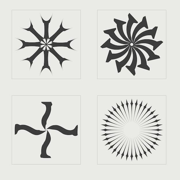 Collection d'éléments Y2K Grand ensemble d'objets rétro pour la conception Icônes minimalistes plates