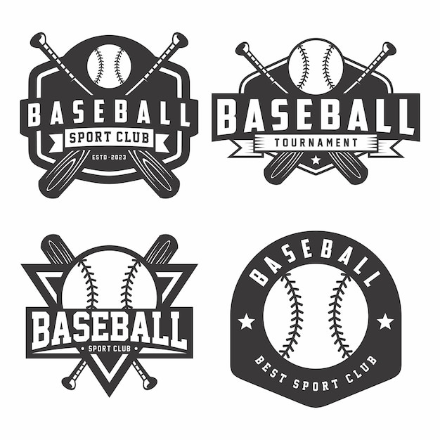 Collection d'emblèmes de logo de baseball collection de modèles d'emblèmes de logo de baseball