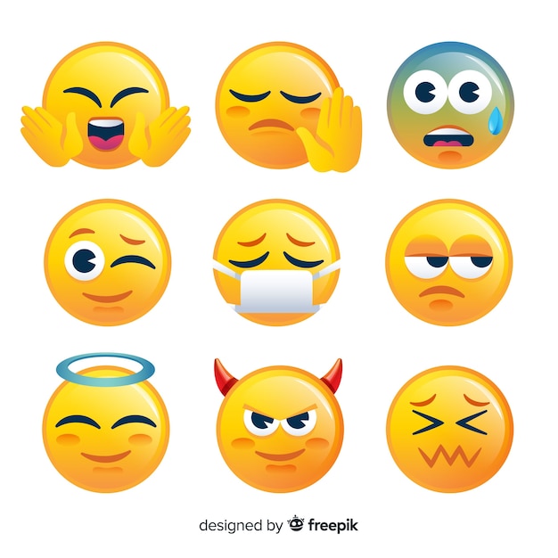 Vecteur collection emoji