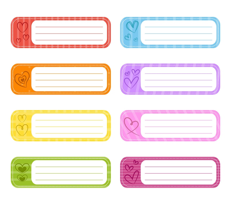 Vecteur collection d'étiquettes pour ordinateur portable coloré de vecteur