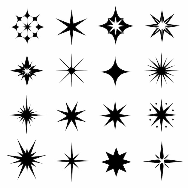 une collection d'étoiles dont une qui a le mot "étoile" sur elle