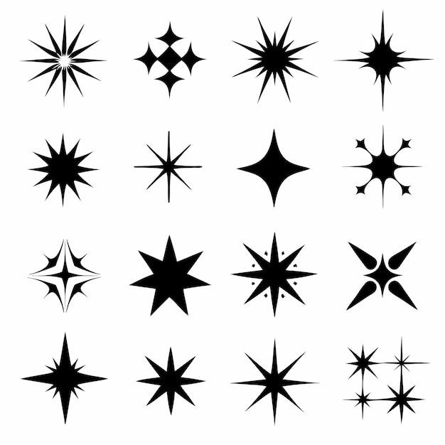 une collection d'étoiles dont une qui a le mot "étoile" sur elle