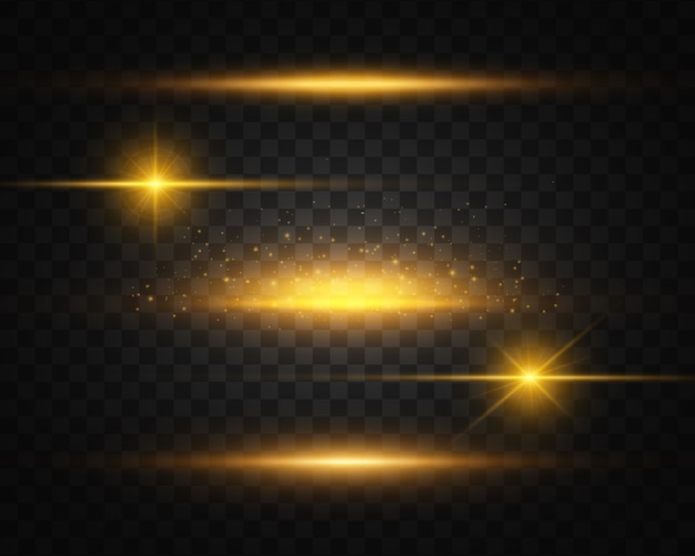 Collection d'étoiles lumineuses