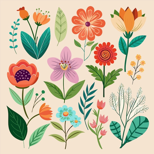 une collection de fleurs dont une qui dit printemps