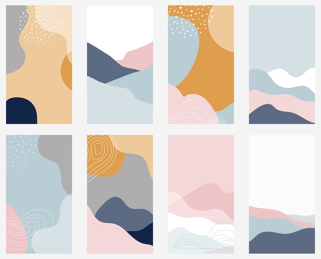 Collection De Fond Abstrait Pour Les Histoires Instagram