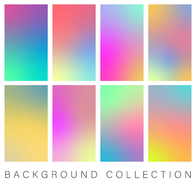 Collection de fond coloré abstrait