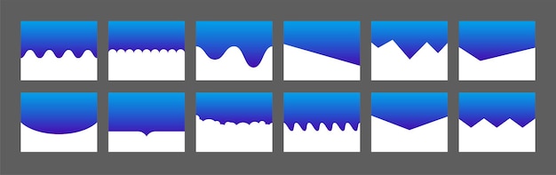 Collection de formes de diviseur colorées pour le site Web