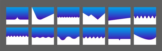 Collection de formes de diviseur colorées pour le site Web