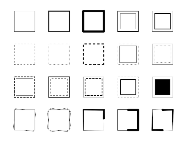 Collection de formes de rectangles Conception vectorielle