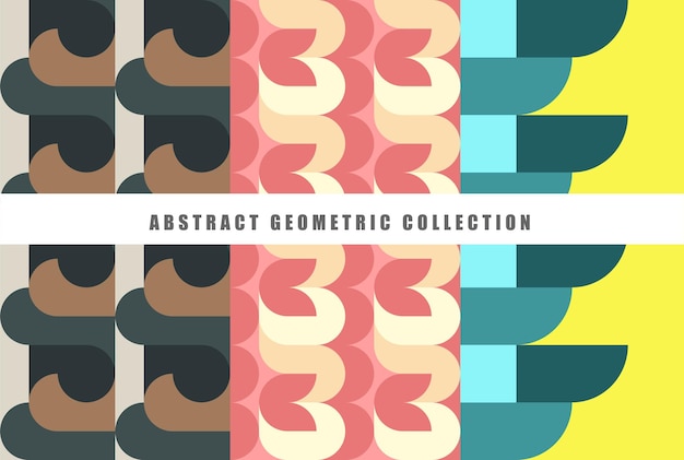 Collection De Géométrie Abstraite, Affiche D'œuvres D'art Minimaliste De Géométrie Avec Une Forme Et Une Figure Simples.