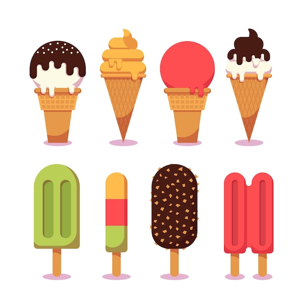 Collection de glaces plates