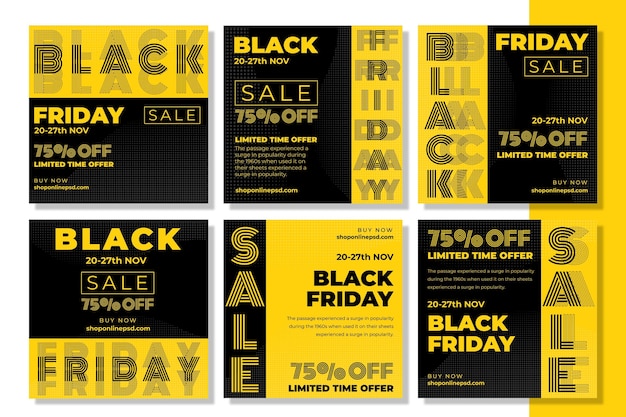 Collection d'histoires de Black Friday IG
