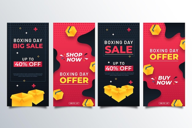 Collection D'histoires Instagram Vente Boxing Day