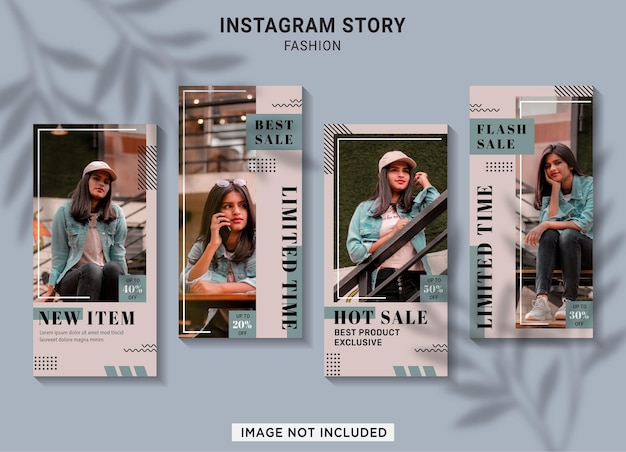 Collection d'histoires Instagram de vente de mode