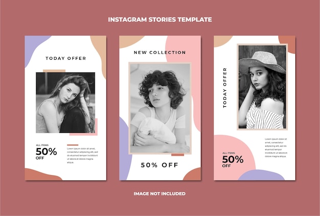 Collection d&#39;histoires d&#39;instagram de vente de mode