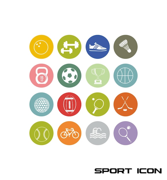 Collection d'icônes du sport