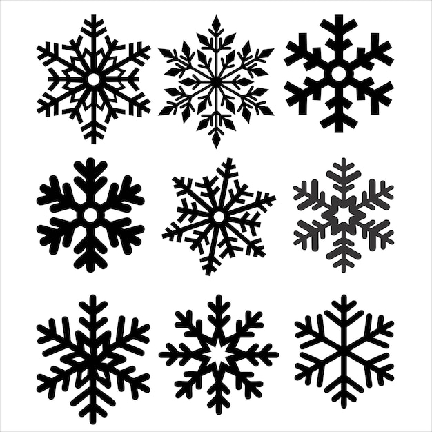 Collection d'icônes de neige vectorielles Illustration