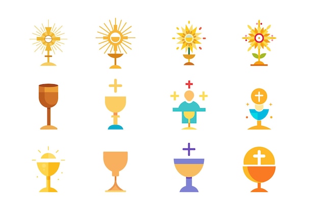 Collection d'icônes religieuses liées à l'Eucharistie et à la Communion