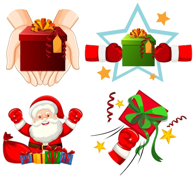 Collection d'icônes vectorielles de Noël festive