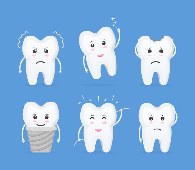 Collection d'illustrations de dents