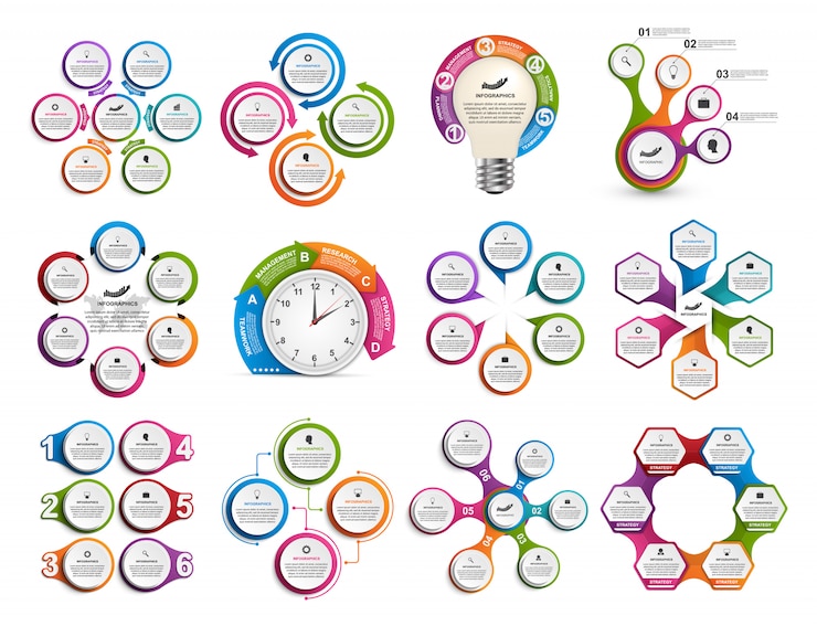 Vecteur collection infographie.