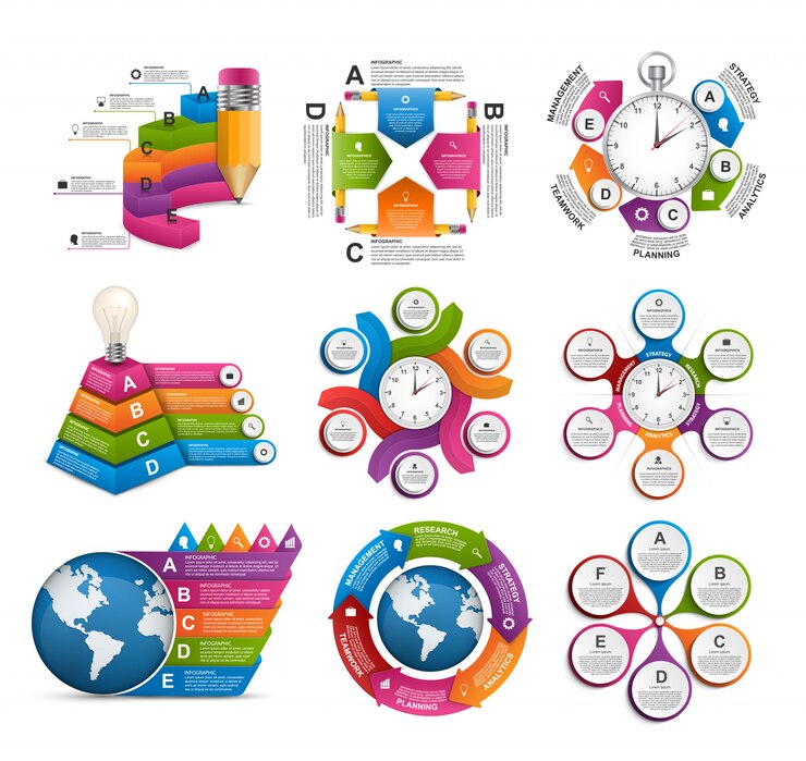 Vecteur collection infographie.